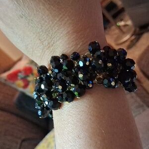 Elegant Black Beaded Bracelet